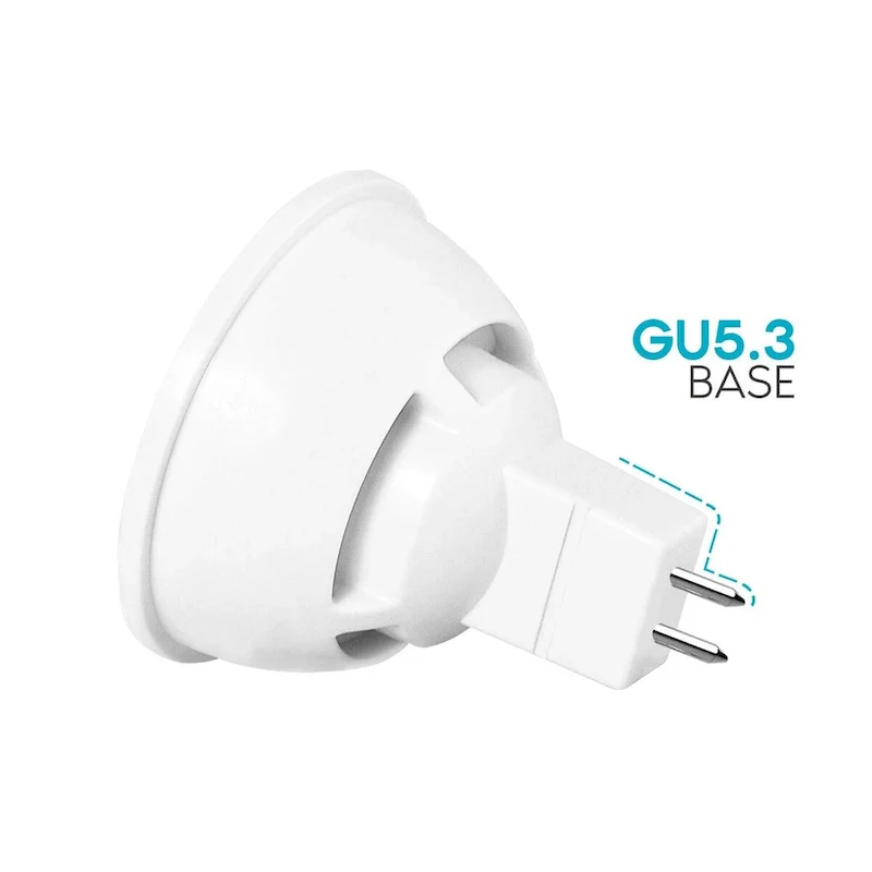 Luxrite MR16 LED Bulb 50W Equivalent, 12V, Dimmable, 500 Lumens, GU5.3 LED Bulb 6.5W, Enclosed Fixture Rated (6 Pack)