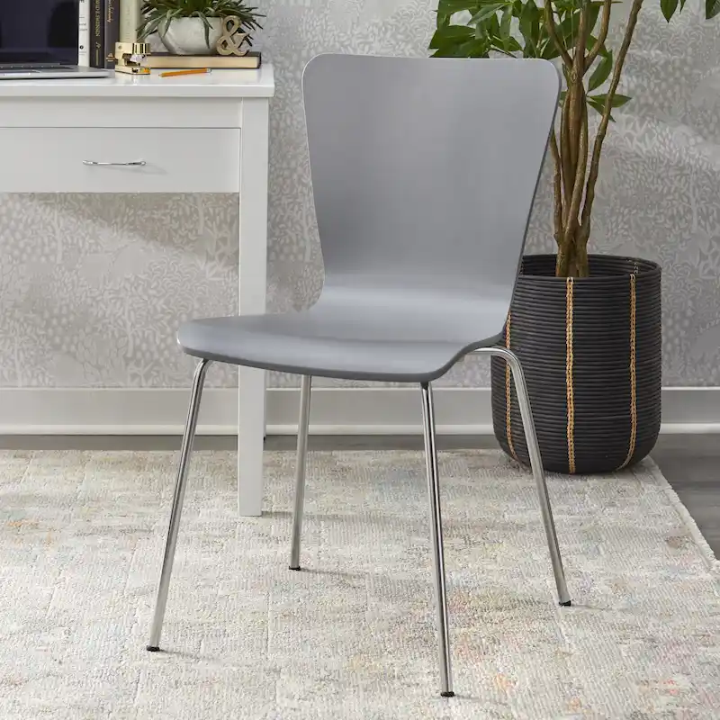 Grey / White / Espresso Retro Hourglass Chair – Single Seat