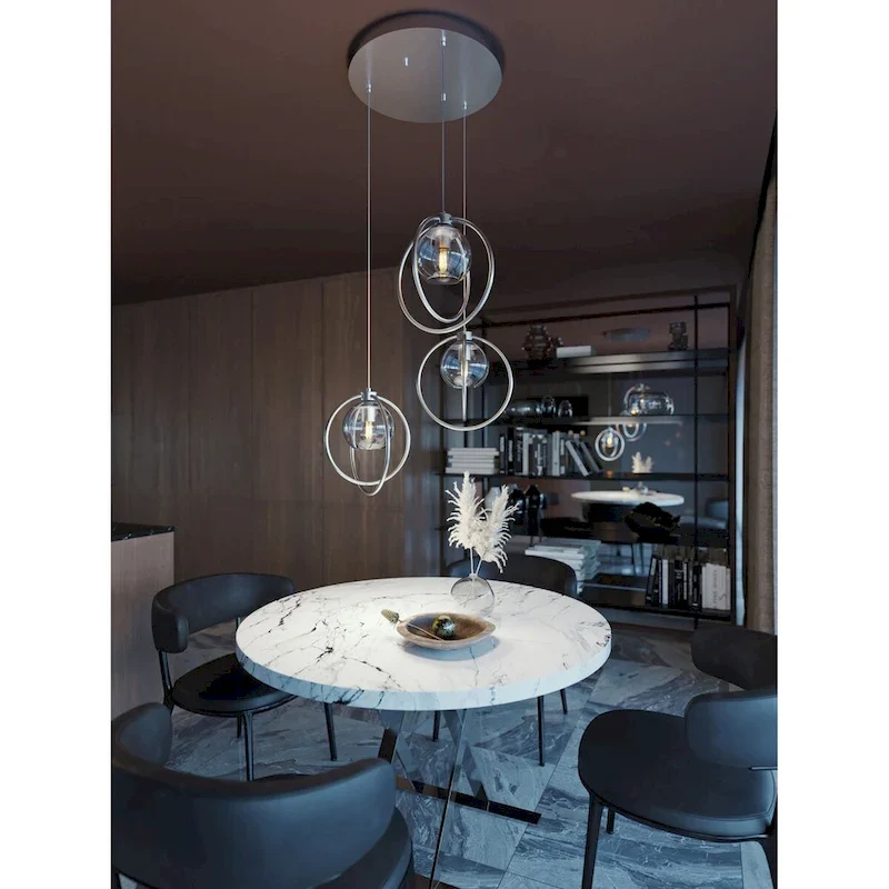 AFX JAMP12MBRND3 Jamie 3 Light 26  Wide Multi Light Pendant