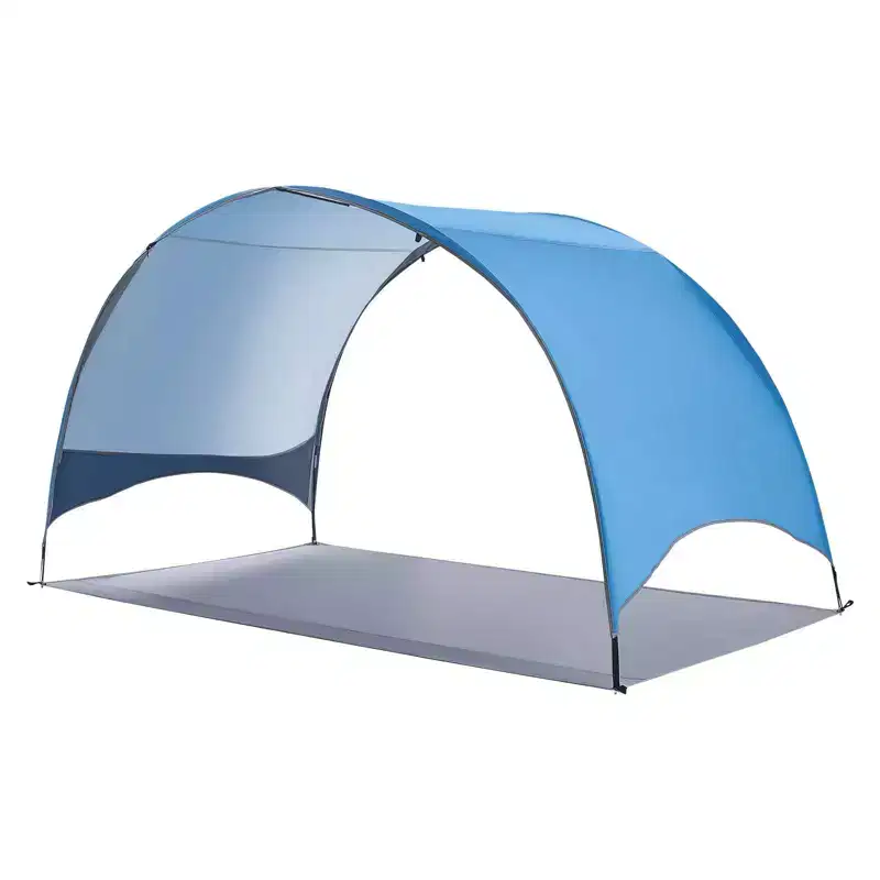 VEVOR Beach Tent Sun Shelter for 4 Person, UPF 50+ Protection, Portable Sun Shade Canopy with Carrying Bag & Ground Stakes, Lightweight ,Blue