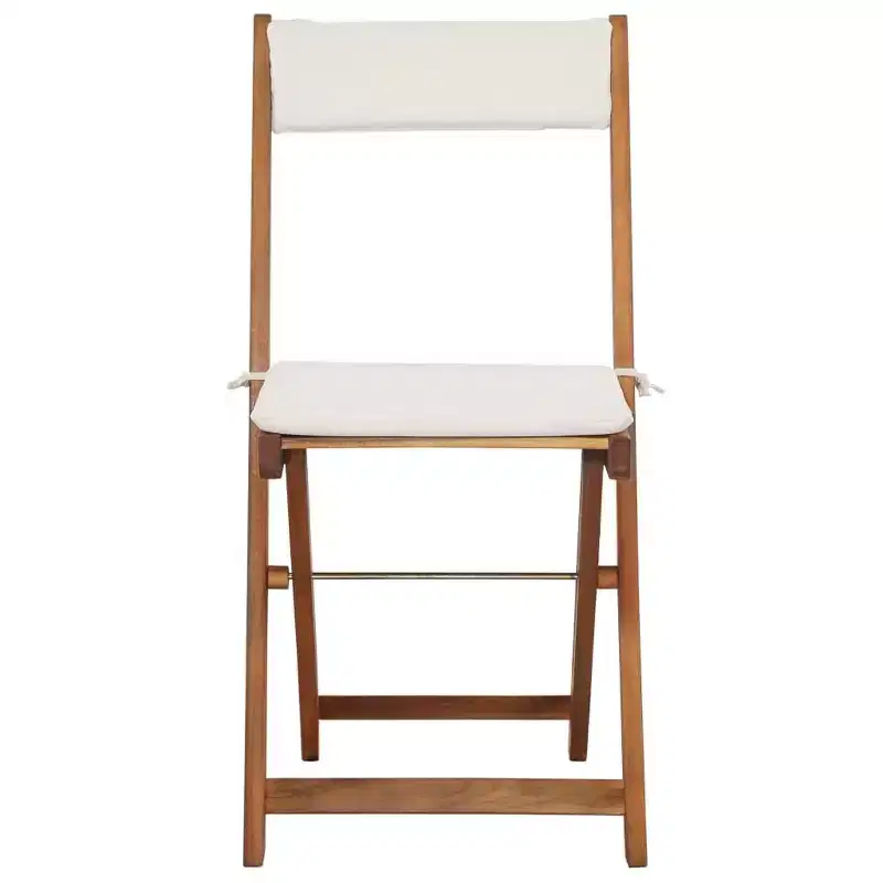 vidaXL Bistro Set Wood Tone Solid Acacia Wood Foldable Bistro Set