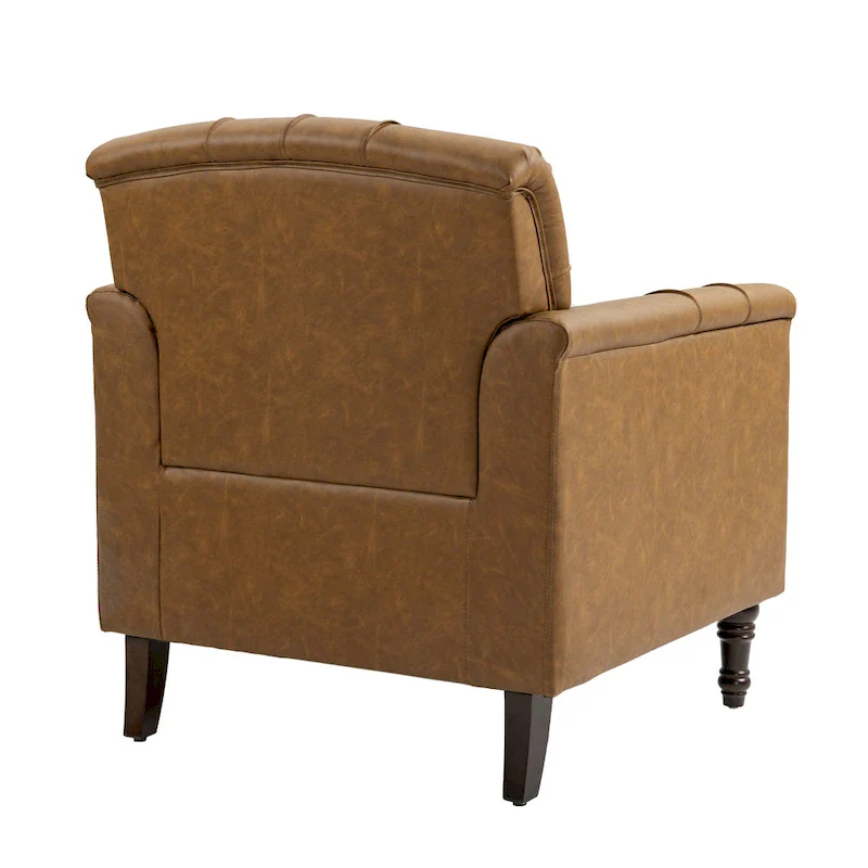 Modern Tufted Accent Armchair with Nailhead Trim Set of 2