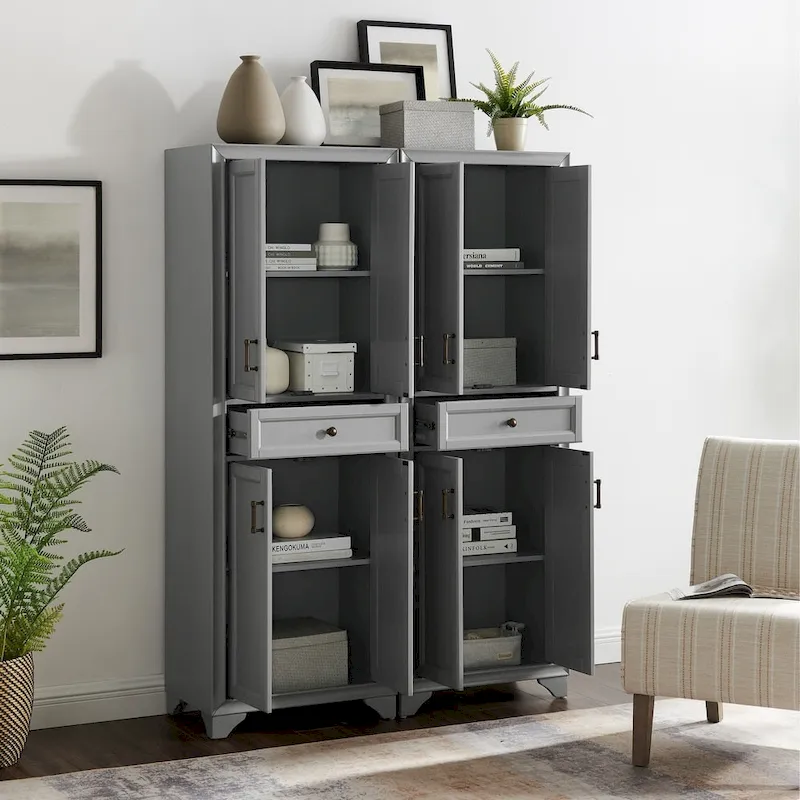 Crosley Tara 2Pc Pantry Set - 47.5W x 15D x 67.75H