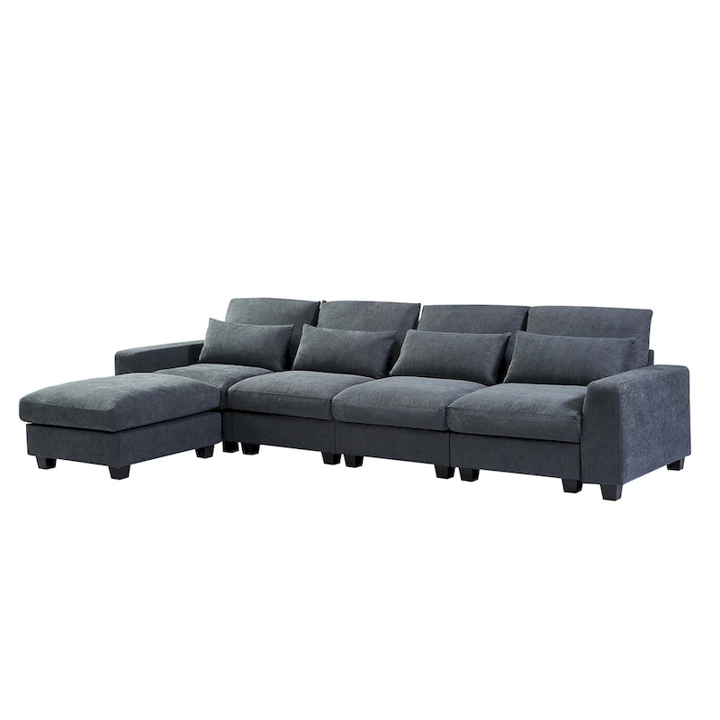 Merax Convertible Sofa Couch with Reversible Chaise