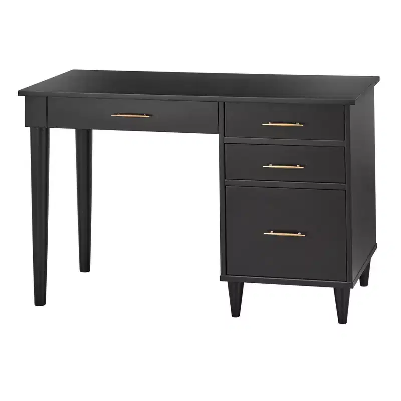 Lifestorey Ana Mid Century Modern Work Study Desk with Drawers