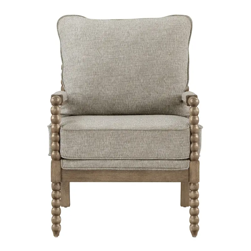 Fletcher Spindle Chair in Fabric with Brushed Charcoal Finish