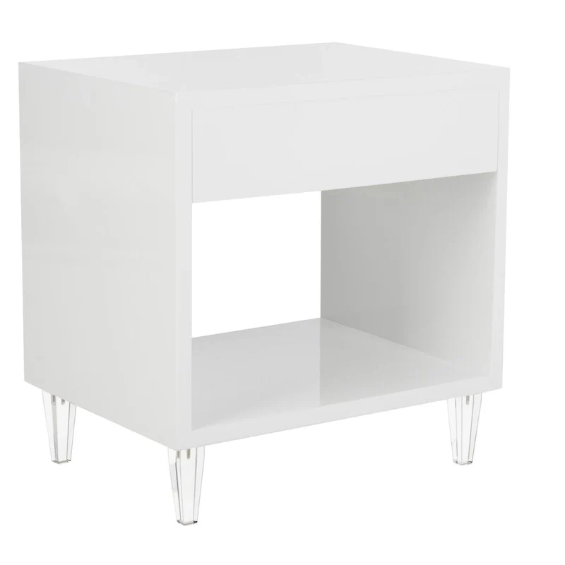 Side Table- White - 24 W x 18 L x 25 H - 24Wx18Dx25H