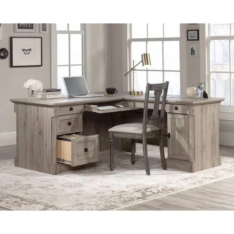 Sauder Palladia L-Shaped Office Desk