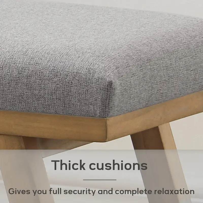 Solid Wood Shoe Bench with Cushion Entryway Shoe Bench