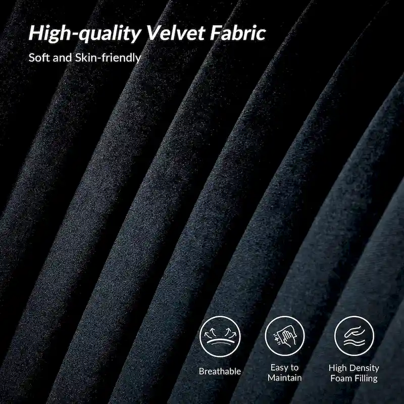 Delicia 3 Piece High-Quality Velvet Fabric Living Room Set with Sturdy Legs