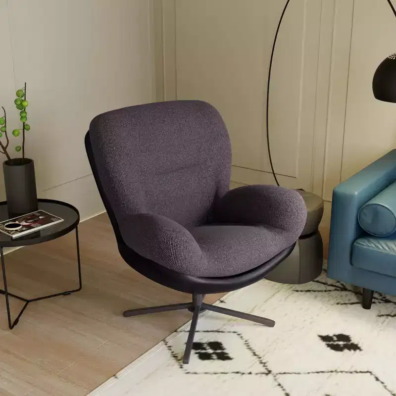 Okak Modern Chenille Swivel Office Chair for Studio,Comfy Accent Chair for Living Room,Apartment