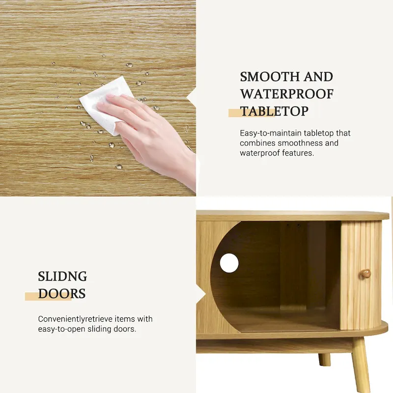 Modern Farmhouse Rattan TV Stand