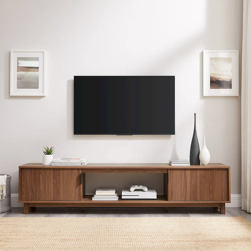 Middlebrook Designs Modern 70-inch Fluted-Door TV Stand