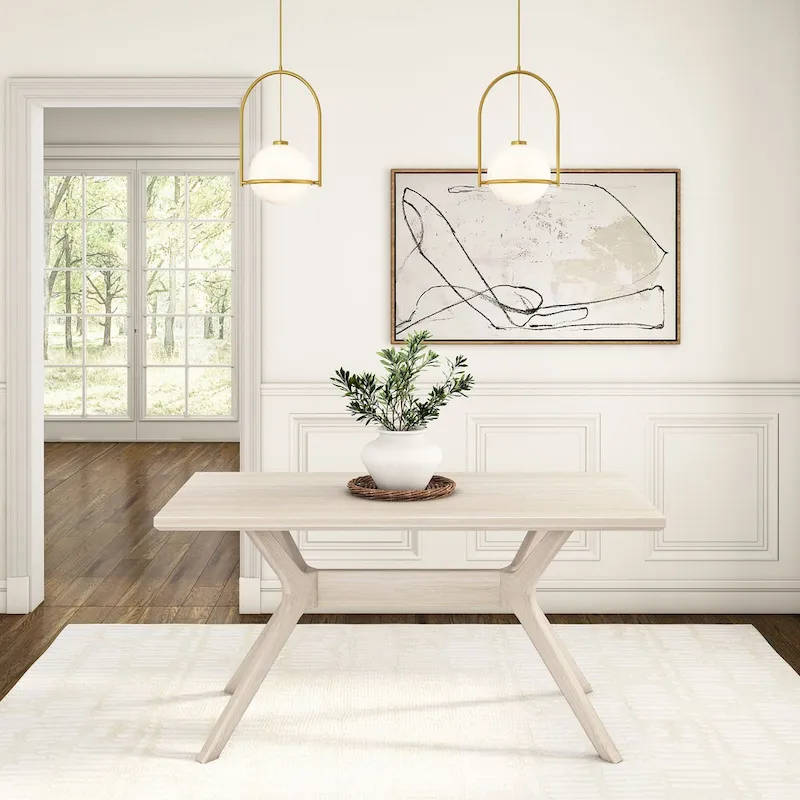 Plank and Beam Verso Cross Leg Rectangular Dining Table - 60