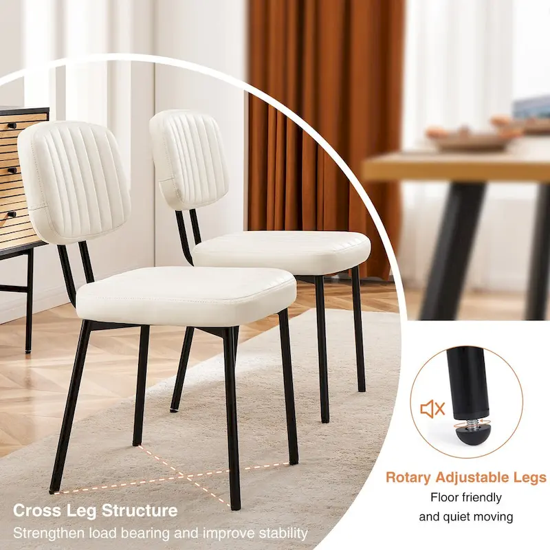 Upholstered Mid Century Modern Kitchen Dining Room Accent Chairs