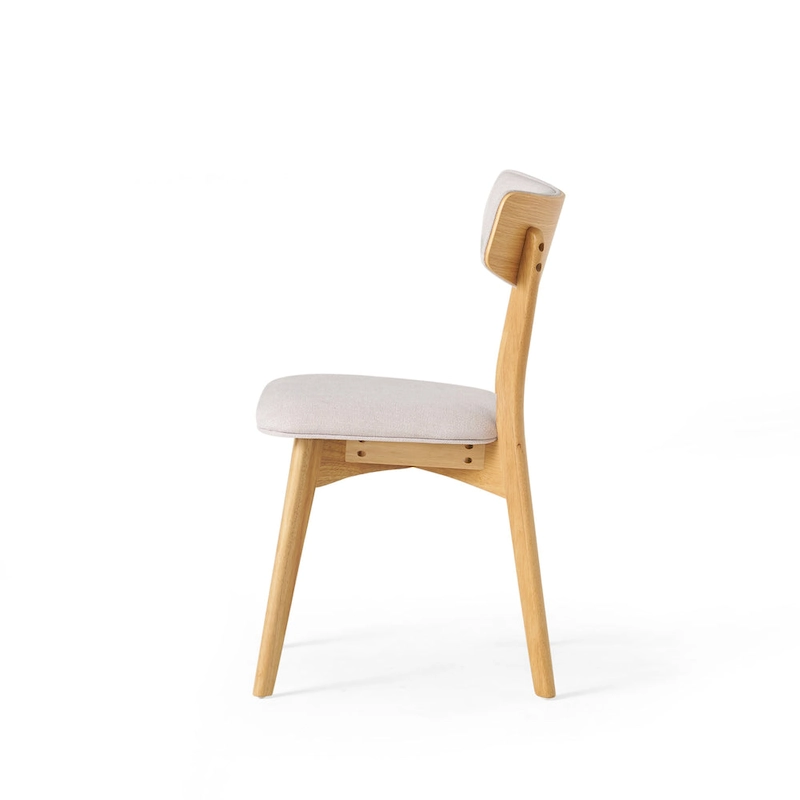 Chazz Mid-Century Modern Upholstered Rubberwood Dining Chairs (Set of 4) by Christopher Knight Home