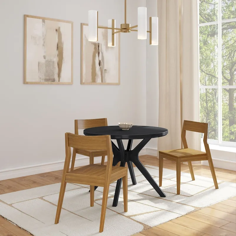 Plank and Beam Verso Cross Leg Round Dining Table - 38