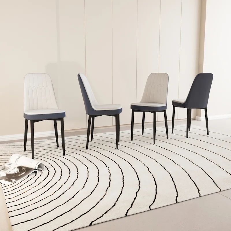 Set Of 4 Dining Chair with Metal Leg