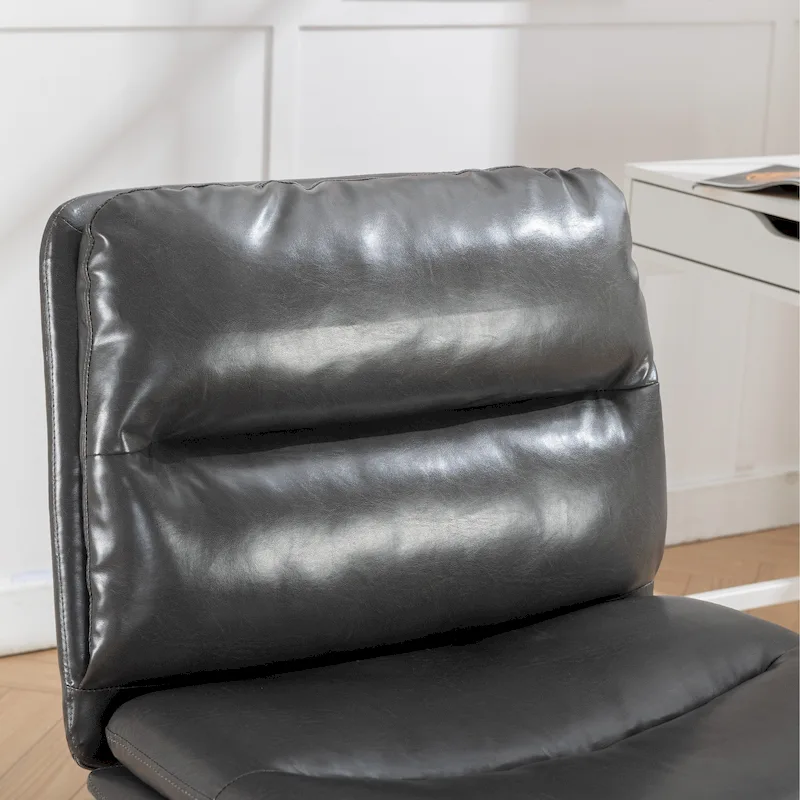 Roundhill Bizerte Adjustable Swivel Criss Cross Chair, Wide Seat Office Chair Vanity Chair