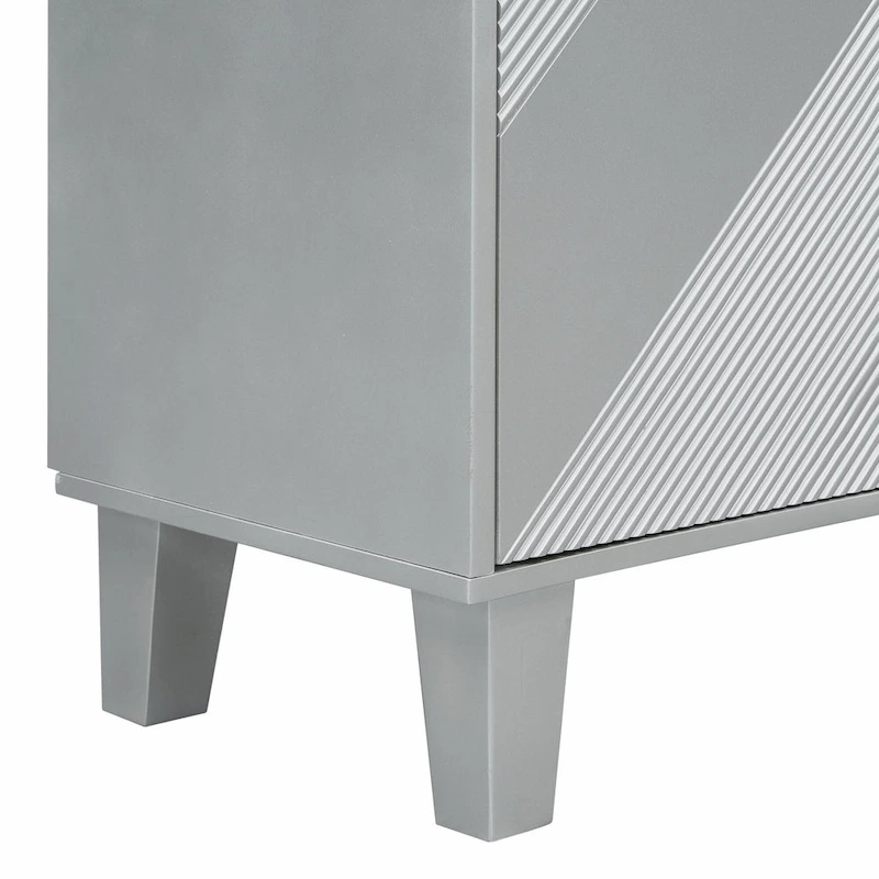 Light Luxury Cabinet with Geometric Patterns