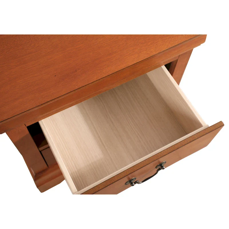 2-Drawer Wooden Nightstand – White / Grey / Beige / Teal / Black / Oak & More, Traditional Style, Single