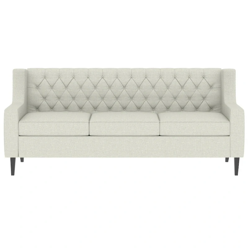 Mid Century Modern Button Tufted Backrest Foam Couches