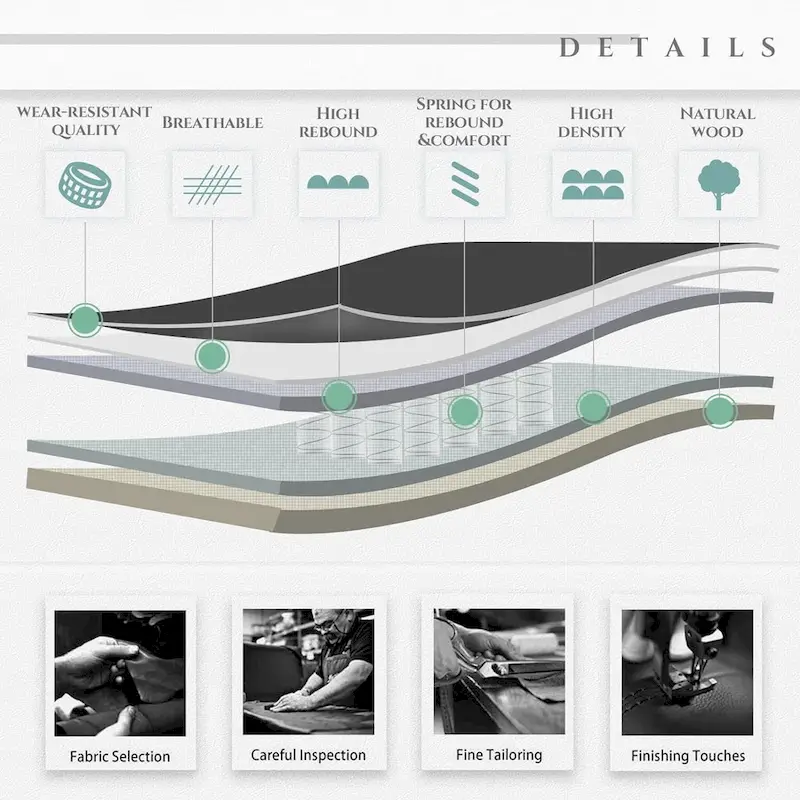 Leather Executive Office Chair- High Back Home Computer Desk Chair with Padded Flip-up Arms, Adjustable Tilt Lock