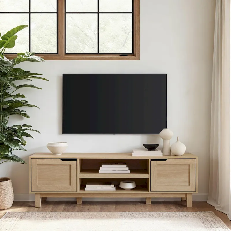 Middlebrook Designs Modern Framed-Door TV Stand