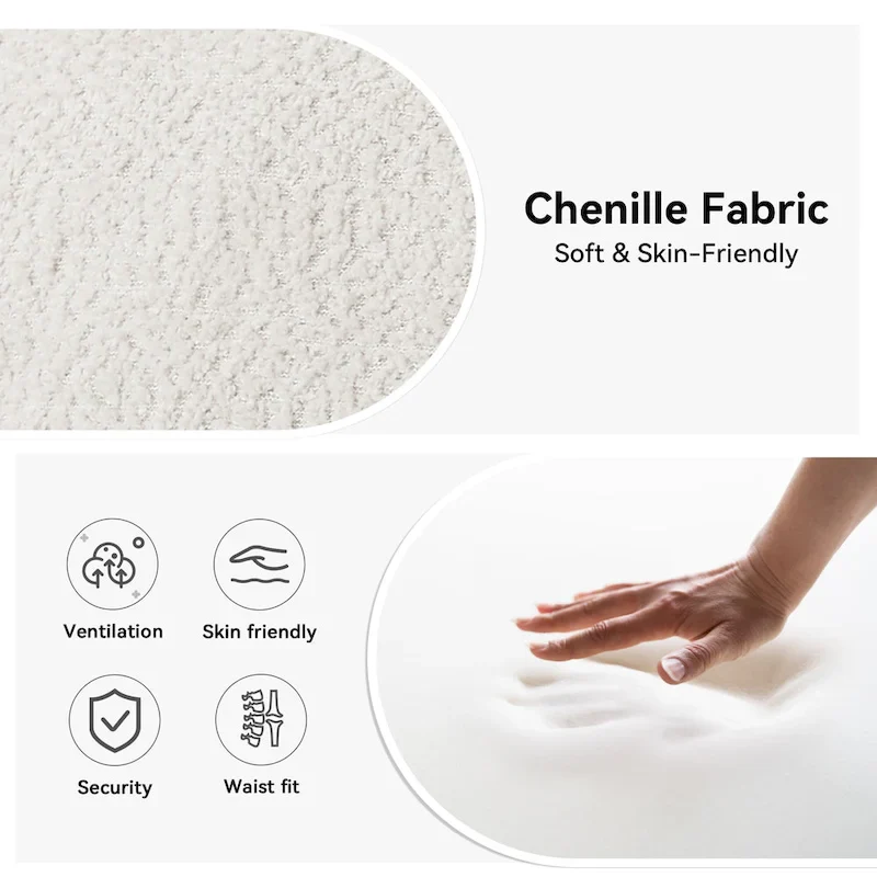 3-Seater Sofa 77 Chenille Couch - Plush Triple Seater Sofa with High-Density Foam Cushions, Deep Seat Living Room Couch