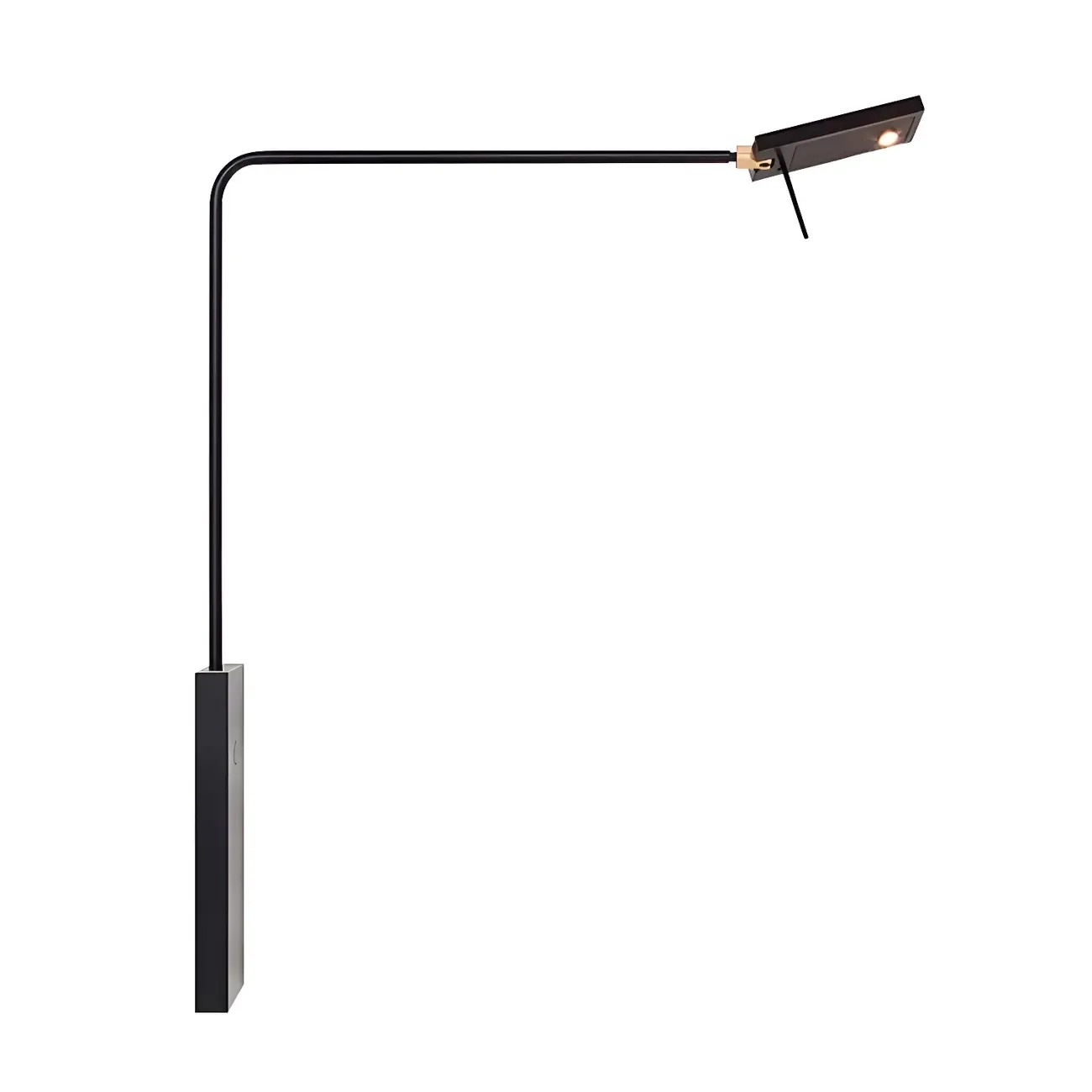 1-Light Black Metal Hardwired Small Swing Arm Wall Light