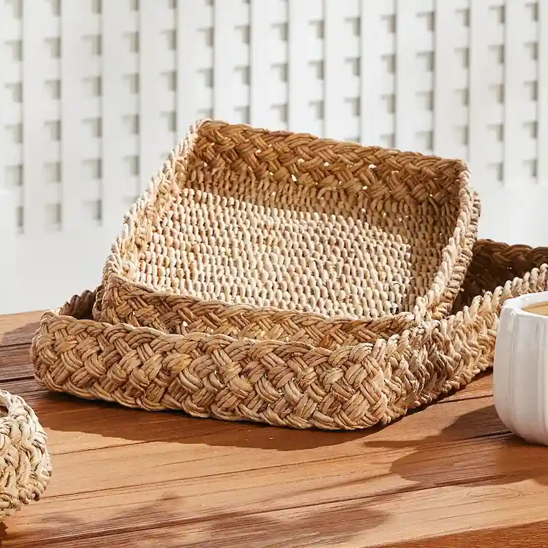 Abaca French Braided Trays