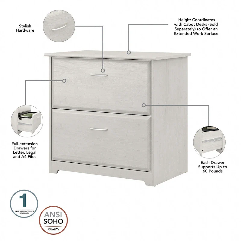 Cabot 2 Drawer Lateral File Cabinet by Bush Furniture