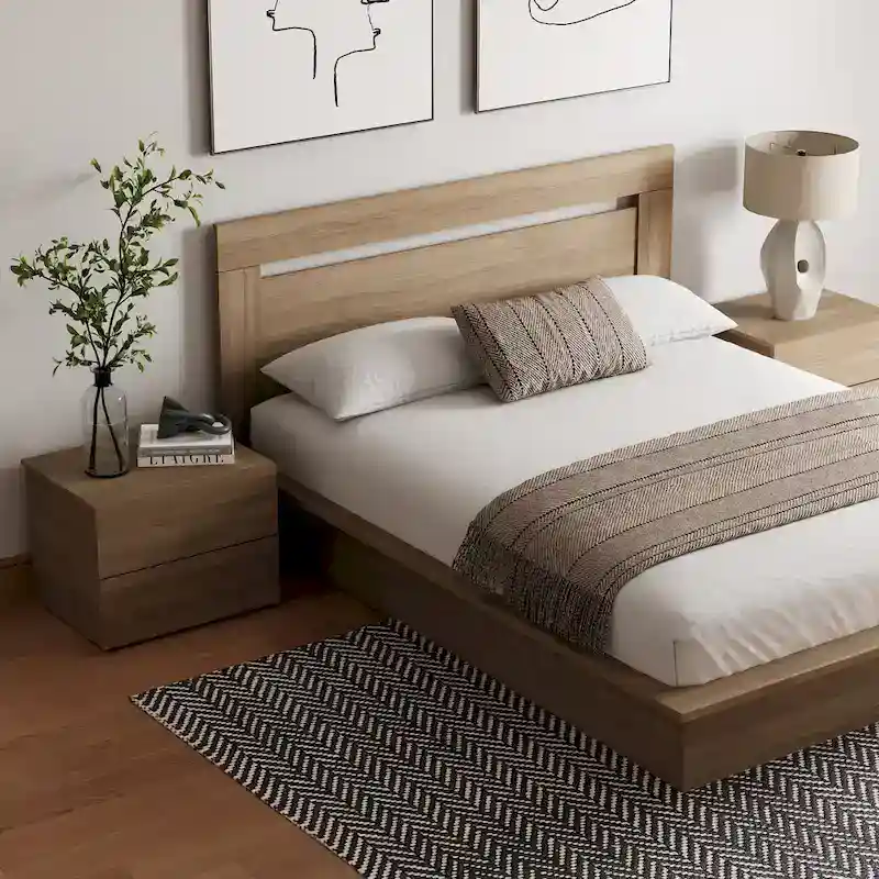 Malibu 4-Piece Bedroom Set with Bed, Headboard, and 2 Nightstands