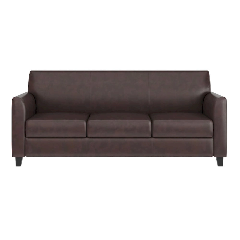 LeatherSoft Sofa with Clean Line Stitched Frame - 70W x 29D x 32.25H