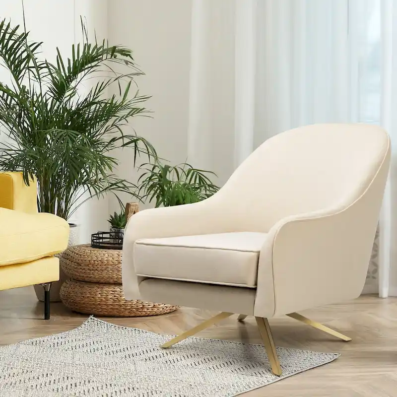 Swivel Club Chair PU Leather Leisure Armchair Upholstered Accent Chair