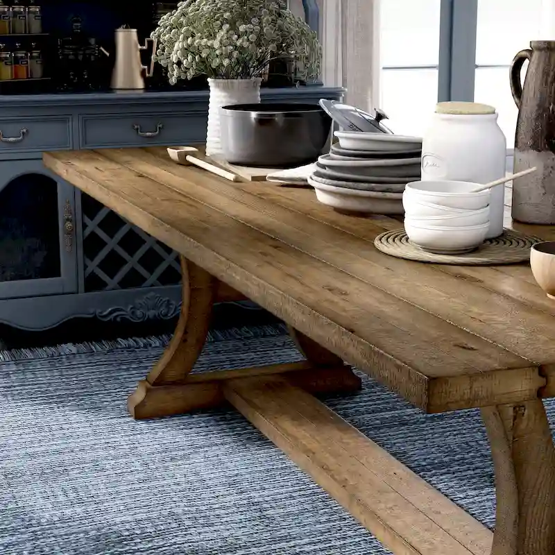 Rustic Pine Solid Wood Dining Table