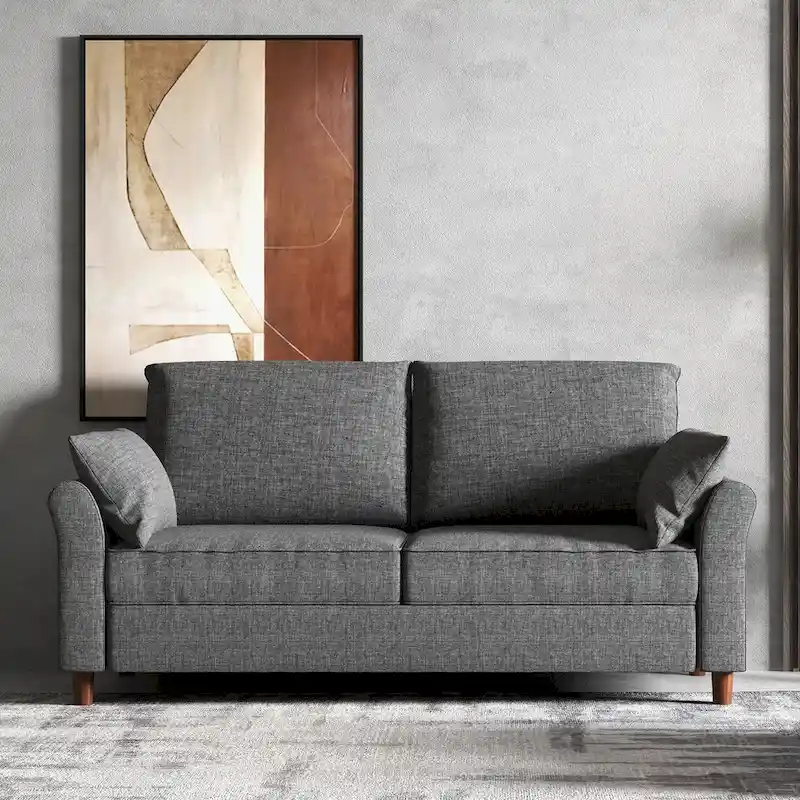 Polyester 3-Seat and 2-Seat Sofa with Cushions