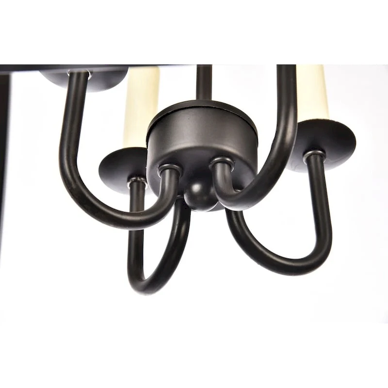 Elegant Lighting Pendant Light D17 H24.25 Lt:4 Black Finish - 17 Dx17 Wx24.25 H