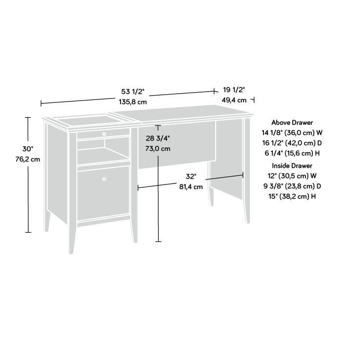 Larkin Ledge Single Ped Desk
