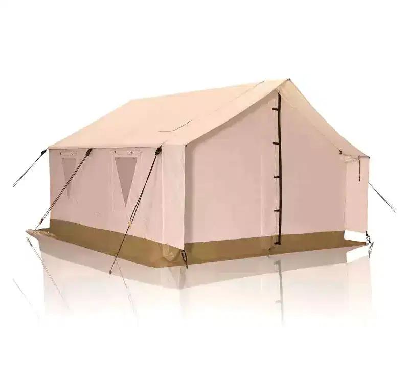 WHITE DUCK 12 x 14 ft Alpha Canvas Wall Tent with Stove Jack & Frame, 4-Season Water Repellent Camping & Hunting Tent, DYNA DUCK Fabric