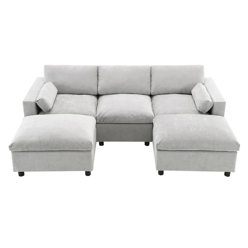 Merax 5 Seat U Shaped Sleeper Couch Set