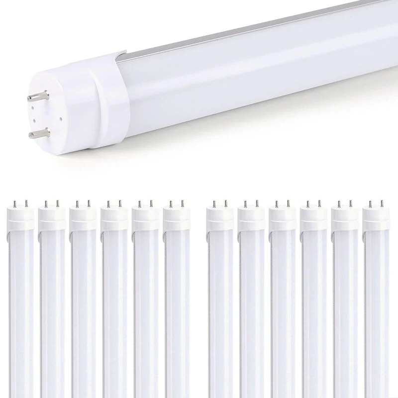 Luxuries 4FT LED T8 Ballast Bypass Type B Light Tube, 18W, Single-Ended & Dual-Ended Connection, 2300lm, 6500K (12pcs) - 12pcs