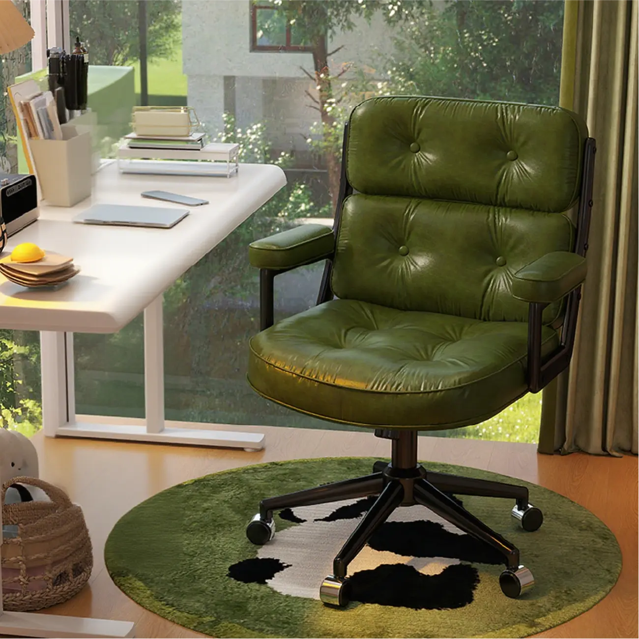 Modern Leather Adjustable Ergonomic Tilt Office Chair