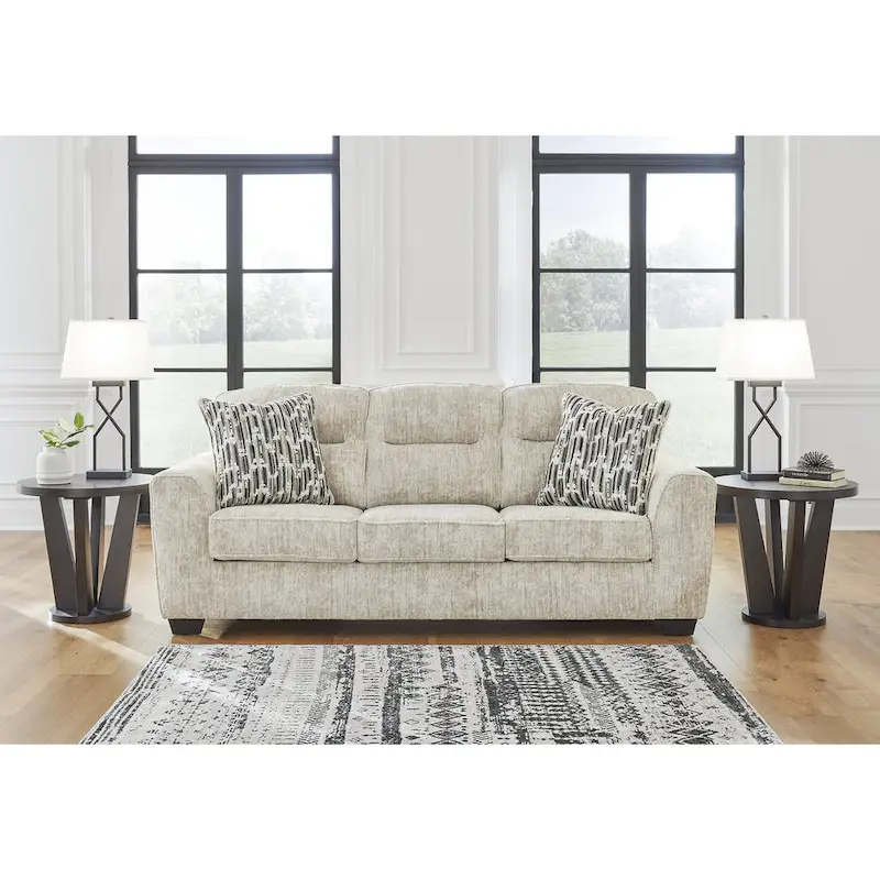 Lonoke Parchment Sofa - 90W x 38D x 40H