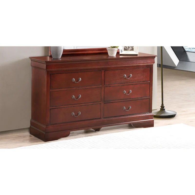 Louis Phillipe 6-drawer Bedroom Dresser