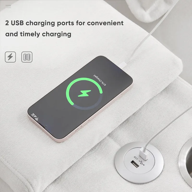 Modern U-shaped Cloud Sectional Couch, Convertible Sleeper Couch