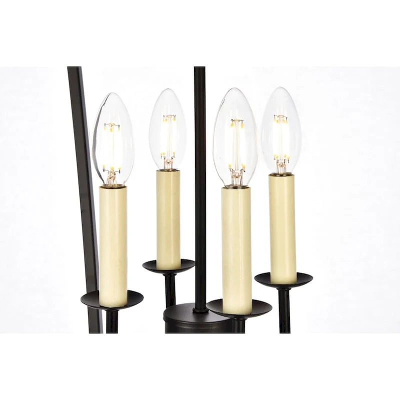 Elegant Lighting Pendant Light D17 H24.25 Lt:4 Black Finish - 17 Dx17 Wx24.25 H