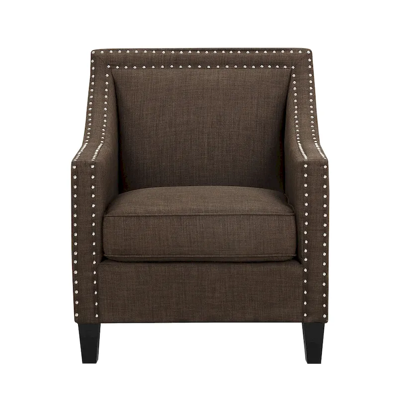 Erica Accent Armchair with Chrome Nailhead Trim