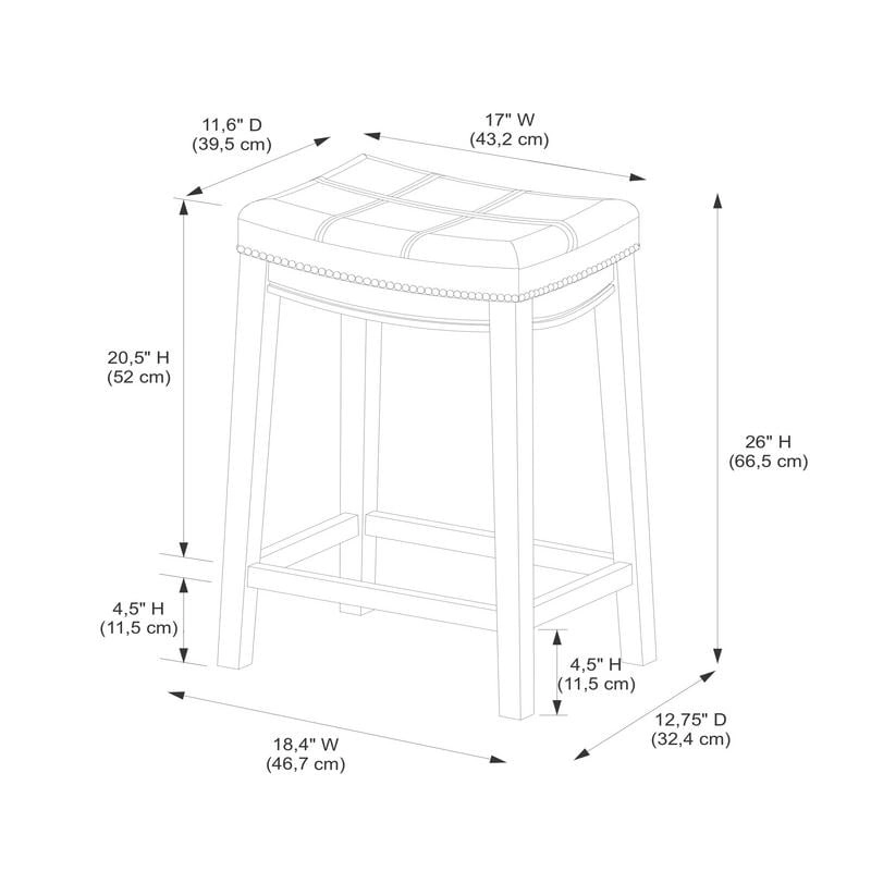 Linon Willamette 26-inch Counter Stool