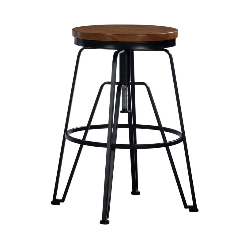 Aimes Wood and Metal 25-29 Inch Adjustable Stool